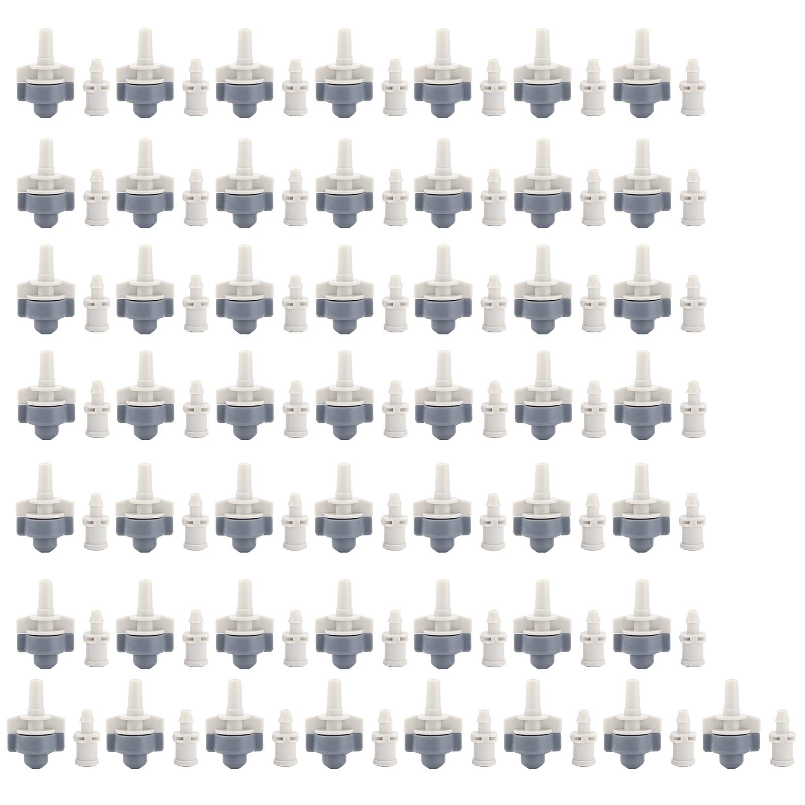 Konnwei Unisex Light 50Pcs Single Outlet Sprinkler With 50Pcs Inner Cone Large Single Hook Atomized Spray Irrigation