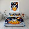 Space-Themed Astronaut Decor Set Soft Comfortable Duvet Cover Bedding Set Included 1*Duvet Cover & 2*Pillowcases Gift