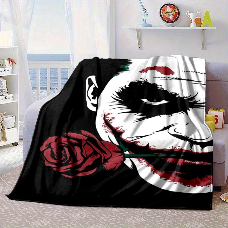 Coole Clowns-Muster-Decke Flanell-Decke für Bett, Sofa, Camping, Wandern, Picknick-Zubehör, Geschenk für Familie, Fan-Geschenke