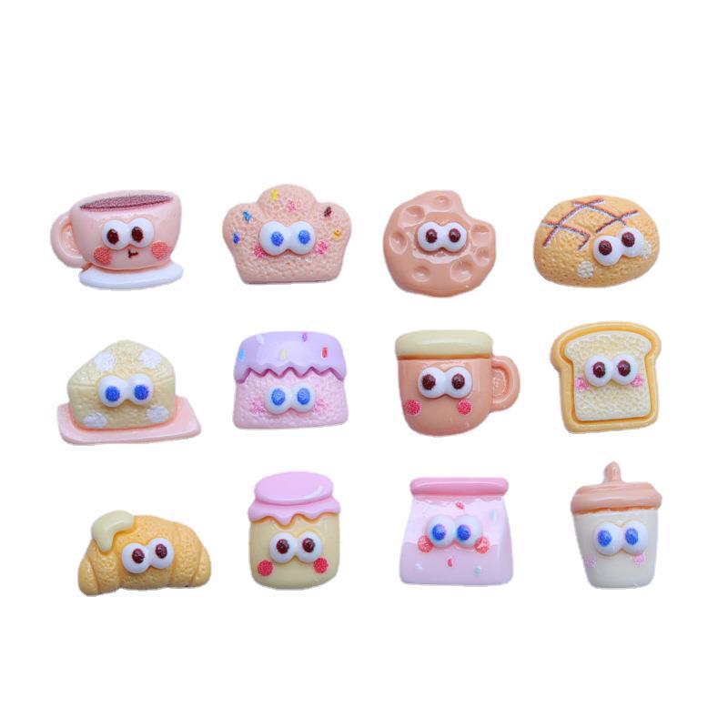 Mini Edible Cartoon Eye Charms - Handmade Resin Crocs Accessories