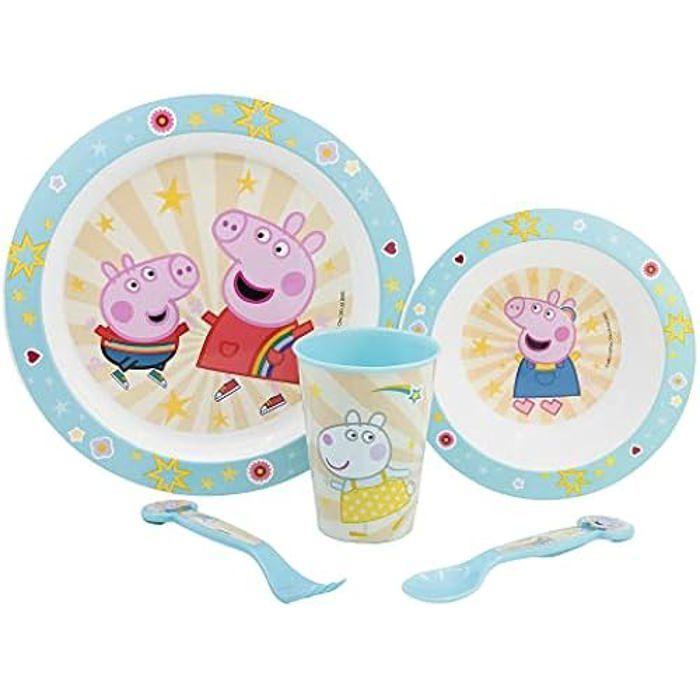 Set de pique-nique - STOR - Peppa Pig - 5 pièces - Réutilisable - Rose