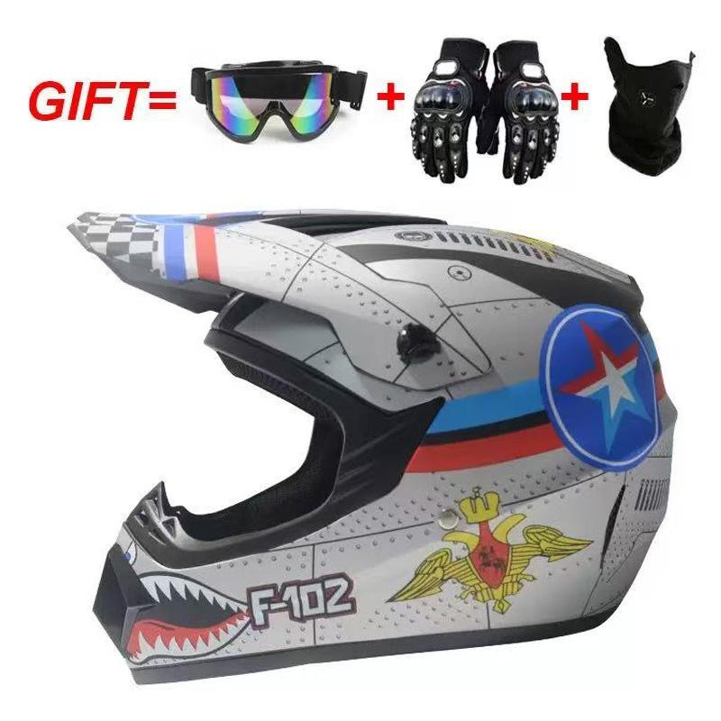 Cool Off-Road Helmet ABS Motorcycle Helmet, Men's Bicycle Helmet, Mountain Biking Helmet, Go-kart Helmet
