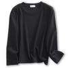 Girls Long Sleeve Ribbed Knit Shirt Round Neck Slim Fit Tops Lightweight Soft Base Layer Tops