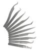 Precision Gold Stainless Steel Eyelash Tweezers - High-Quality Feather Clip for Blooming and Grafting False Eyelashes