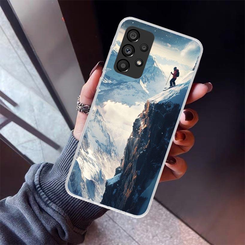Adventure Snowboarding Extreme Phone Case For Samsung Galaxy A12 A52S A42 A32 A22 A51 A50 Note 20 Ultra 10 S10 Plus A71 A70 A31
