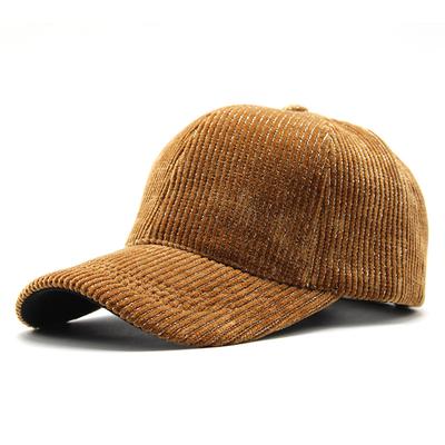 Hat Baseball Cap, Corduroy Mixed Color Baseball Cap Versatile Checked Cold Cap