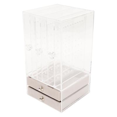 Organizador Acrílico de 5 Cajones para Pendientes Almacenamiento a Prueba de Polvo Exhibidor Acrílico Transparente para Pendientes