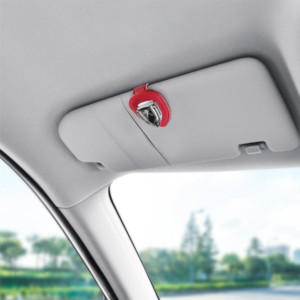 Car Sun Visor Sunglasses Storage Clip Auto Interior Accessories For Peugeot 206 307 301 308 3008 207 208 407 408 508 2008 5008