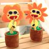 Saxophone Sunflower Plush Toy With Singing And Dancing Functions For Kids Gift