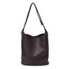 Simple Casual Solid Color Women's Bucket Bag Autumn New High End Texture PU Shoulder Bag Office Lady Commuting Messenger Bags