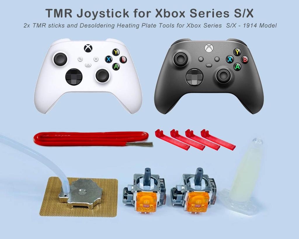 ElecGear TMR Joystick Replacement for Xbox Series Electromagnetic Control TMR Joystick Control Stick Desoldering Heating Plate Repair Tool 2-Piece S/X