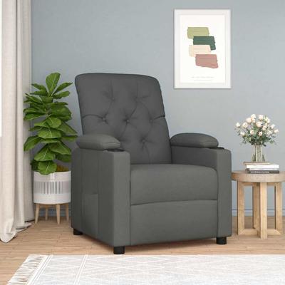 Vidaxl Foldable Armchair, Dark Grey, Fabric Upholstered
