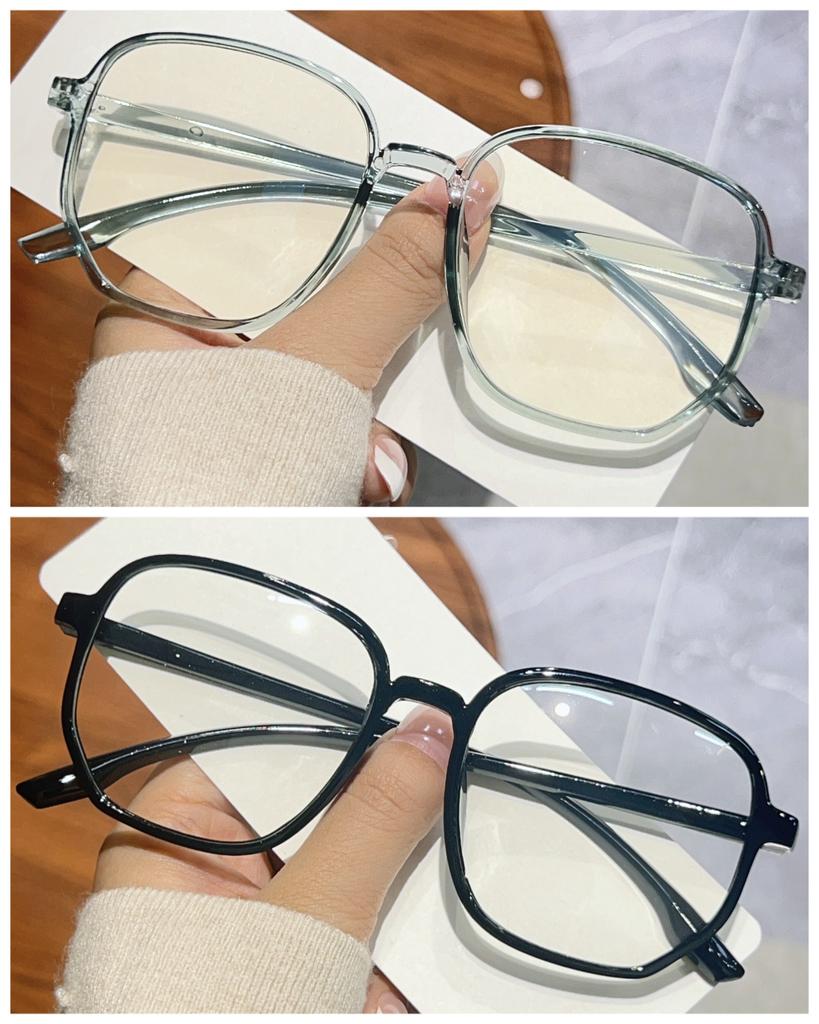 2 pieces Korean Big Square Anti Radiation/blue Light Glasses for Men Women Computer Eyewear