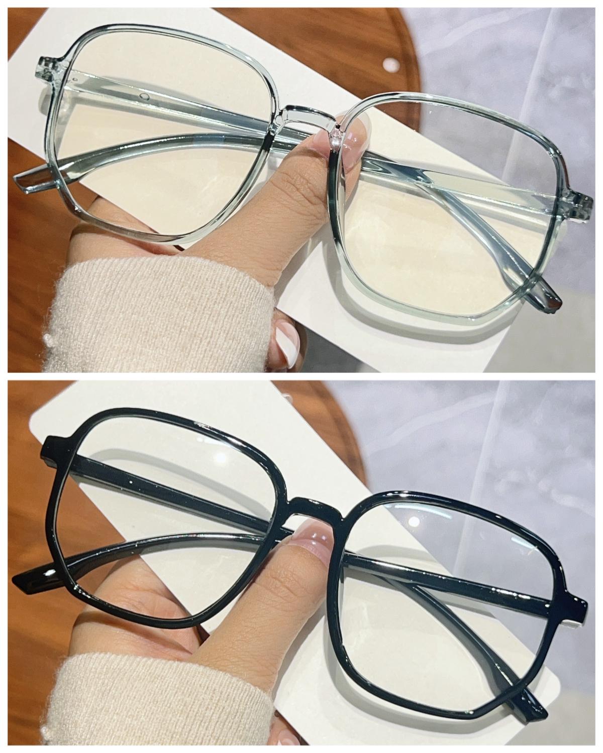 

2 pieces Korean Big Square Anti Radiation/blue Light Glasses for Men Women Computer Eyewear