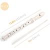 Soprano Recorder German Style C Key 8 Hole Flute Removable 3 Piece Set ABS Music Recorder Cleaning Fingering for School Beginners (with Stick, Bag,