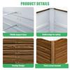 2 Pcs 4x2x2FT Raised Garden Bed Galvanized Planter Garden Boxes Outdoor Deep Root Planter Raised Bed for Vegetables Flowers Her