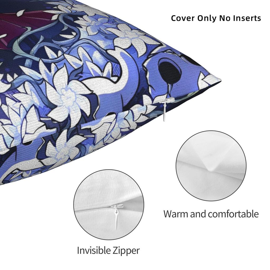 Hollow Knight Silksong Square Pillow Cases Gaming Cushion Cover Awesome Polyester Decor Pillowcover for Sofa 18x18