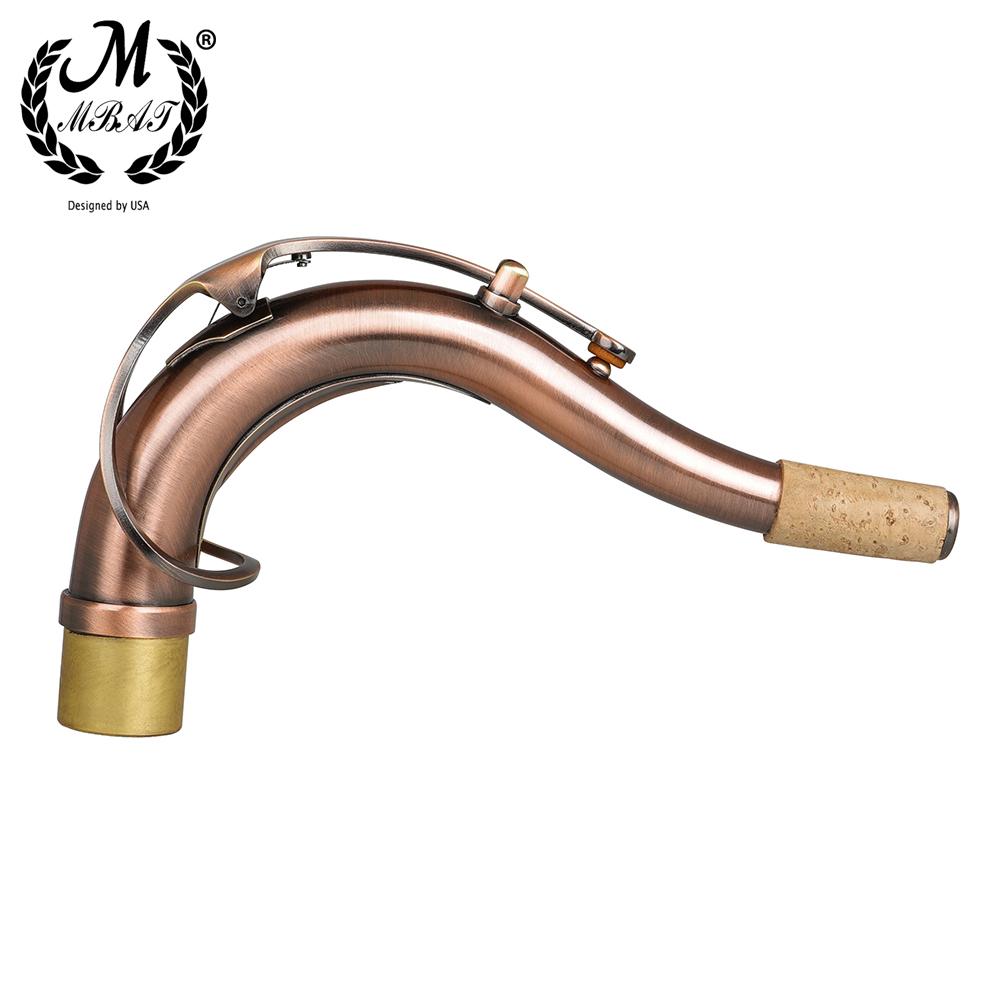 M MBAT Tenorsaxophon Halsstück Hohe Qualität Messingmaterial Saxophon Halsstück Holzblasinstrument Ersatzteile & Zubehör