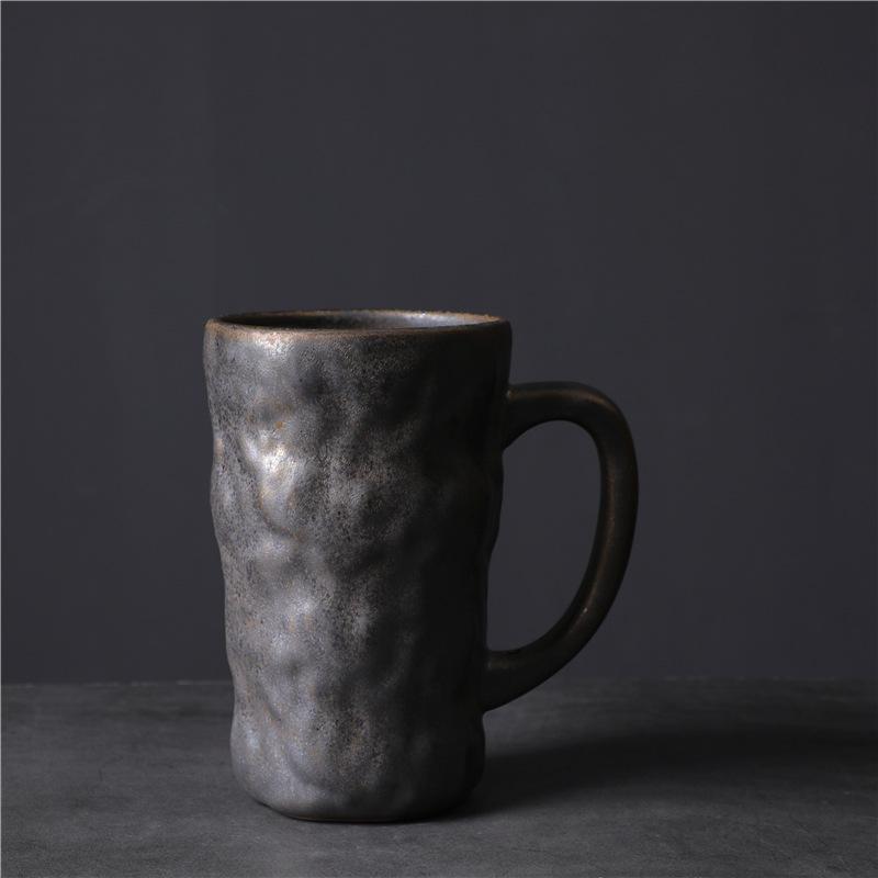 Large Capacity Ceramic Cup Large Creative Kiln Change Supply Water Cup Retro Coffee Cup