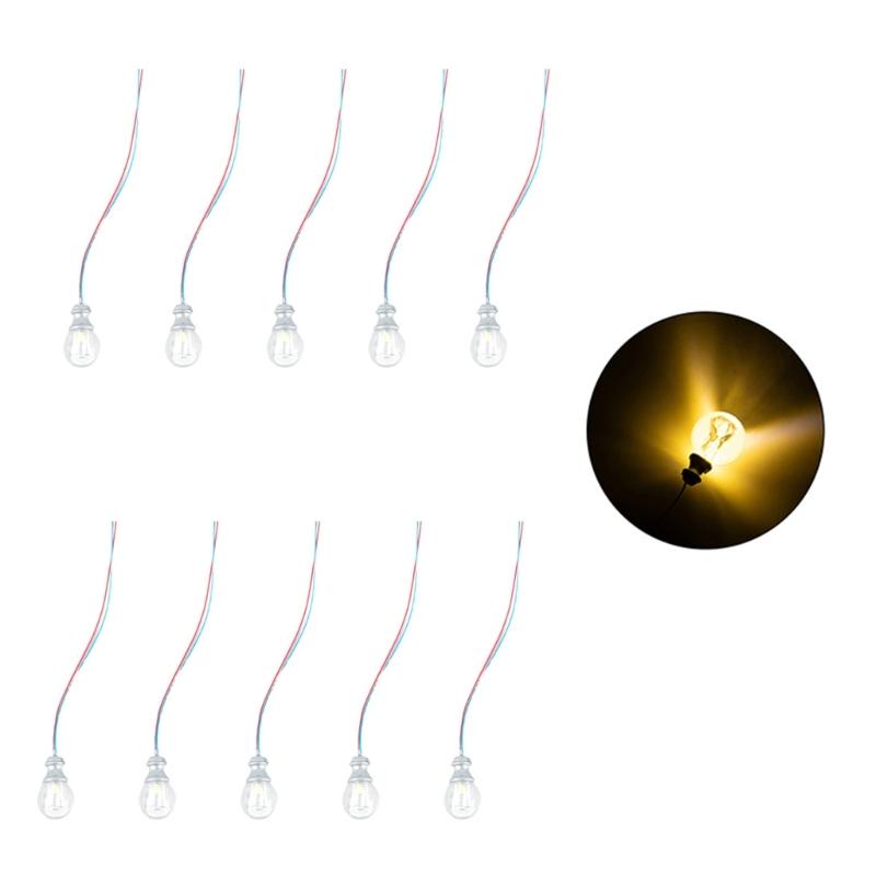10 Stück LED Deckenleuchte Lampe Spur HO für Sandtisch Übung Deckenlampe für Puppenhaus Schlafzimmer, Küche und Badezimmer