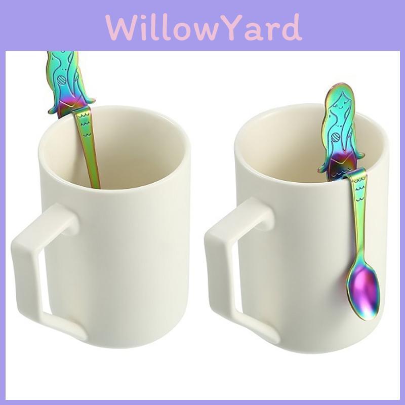 Luxurious Gold Plated Stainless Steel Mermaid Coffee Spoon For Elegant Dining