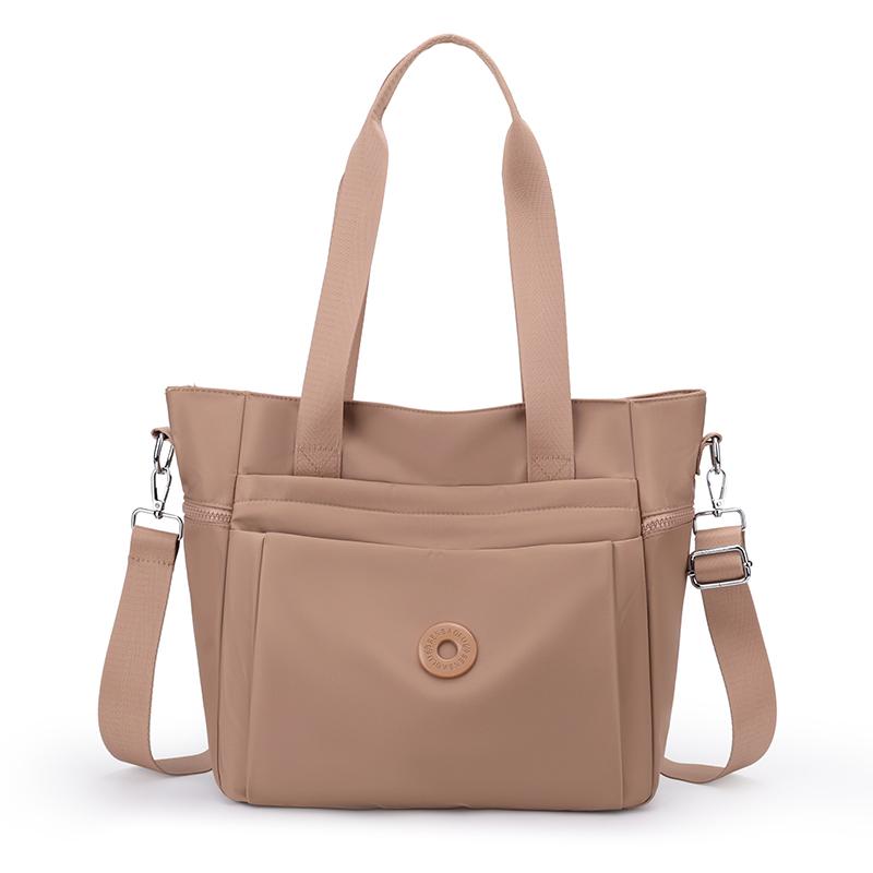 

Women Tote Bag Large Capacity Waterproof Canvas Eco-friendly Shoulder Handbag Work School Travel Shopping Daily Essential абрикосовий