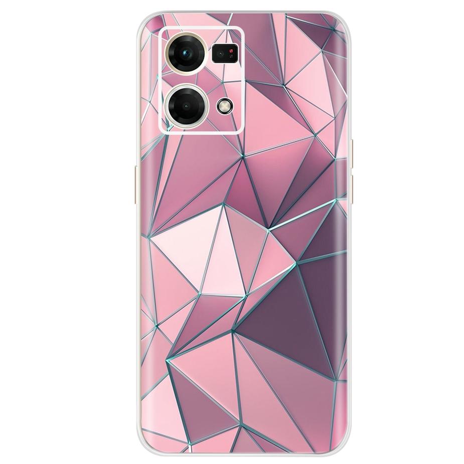 For Oppo F21 Pro 4G Case Oppo Reno7 CPH2363 Colorful Painted Cover Soft Silicone Case For Oppo Reno7 Reno 7 F21 Pro Fundas Coque