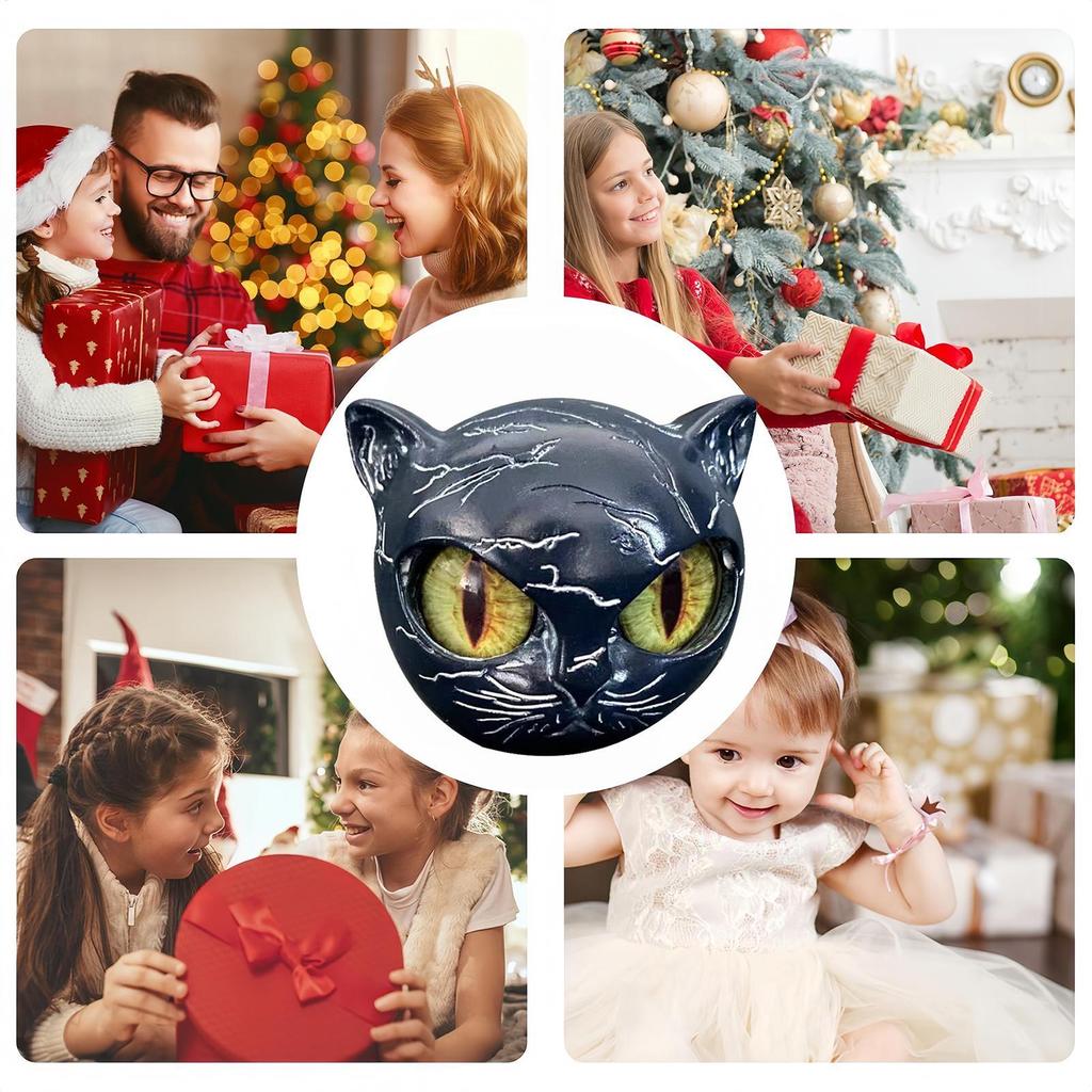 Black Small Resin Cat Figurine Ornaments Cat Figurines Animal Sculpture Decorative For Men Women Birthday Housewarming Entryway