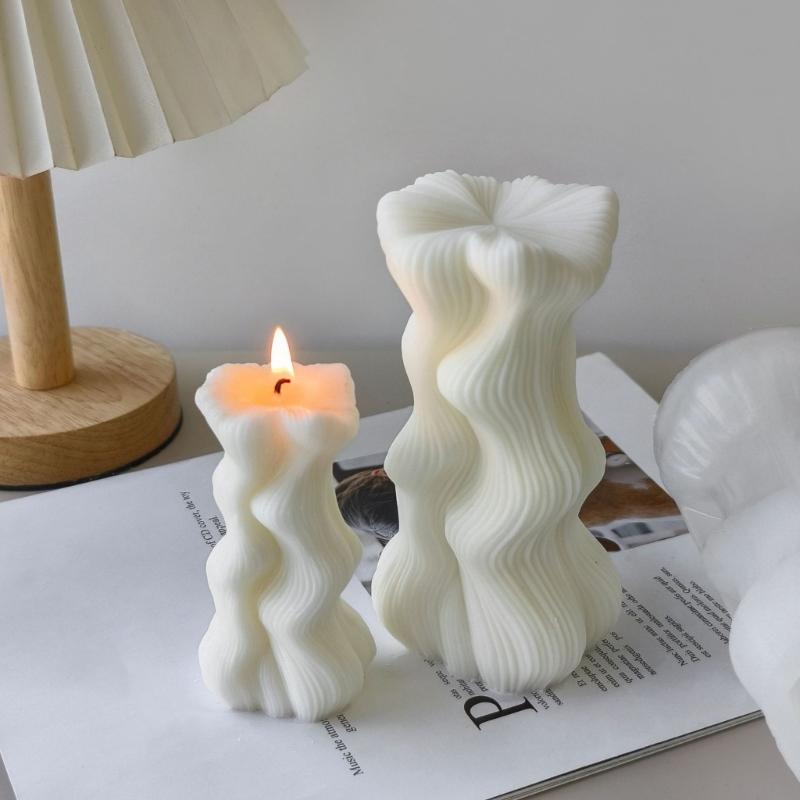 Geometric Rotating Silicone Candle Mold Silicone Scented Candle Mould for Geometric Scented Candle DIY Gift