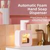 Cute Pet 400ml Pink Automatic Foam Foam Dispenser USB Charging Automatic Induction Foam Hand Machine Soap Dispenser Waterproof
