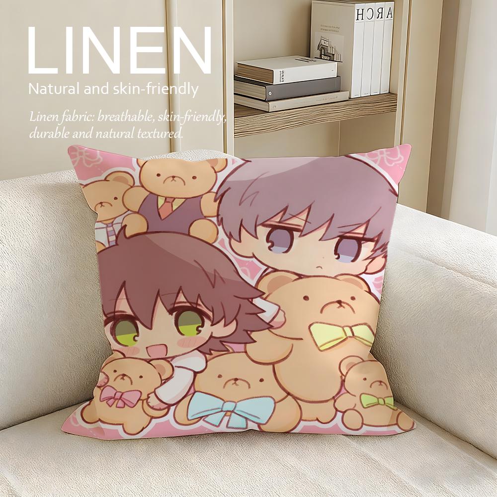 Anime Junjou Romantica Cushion Cover Pillowcase Set Pcs x x Breathable Washable Sofa Cushion Cover