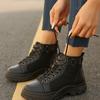 New High Top Women Boots Fashion Thick Sole Men Motorcycle Boots Non-slip Breathable Casual Sneaker Women Ankle Boots 36-45