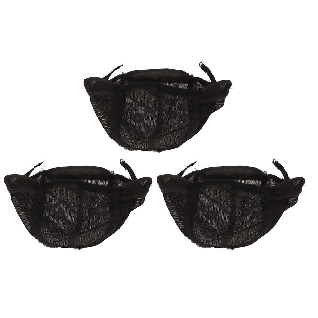 3Pcs Wig Caps for Making Wigs with Elastic Band Nylon Breathable for Women Cosplay