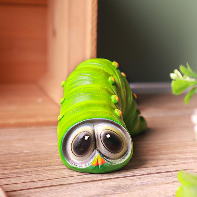 

Мини-скульптура гусеницы Креативная смоляная скульптура для украшения дома, сада и двора