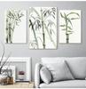 Bamboo Leaf Poster Zen Decoration New Chinese Unreal Abstract Ink Painting Print Wall Art Canvas Painting Picture for Home Decor Unframed