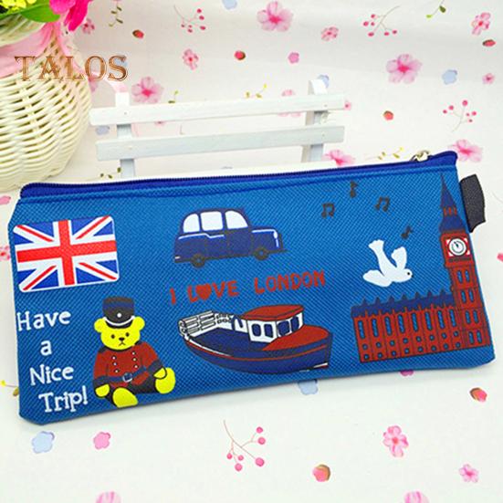 Oxford Cloth Pencil Bag Portable Large Capacity School Students Zipper Bag Multifunctional Boys Girls Stationery Pouch Pen Case School Supplies