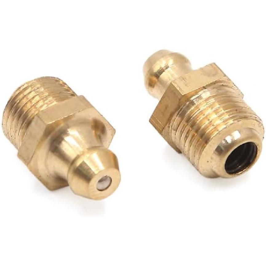 Unifizz 20Pcs Pack A17083100ux0253 20Pcs M10 X 1 Thread Brass Straight Grease Zerk Nipple Fitting for Auto Car