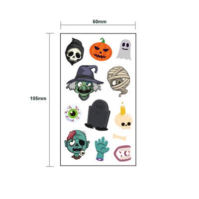 1 Sheet Cartoon Halloween Tattoo Stickers for Kid Fake Tatoo Children