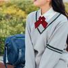 Cămașă cravată pentru femei Design de culoare solidă Închidere ușoară cu cataramă Design încrucișat Cravată pentru gât Uniforme de lucru pentru absolvire Cravată pentru studenți