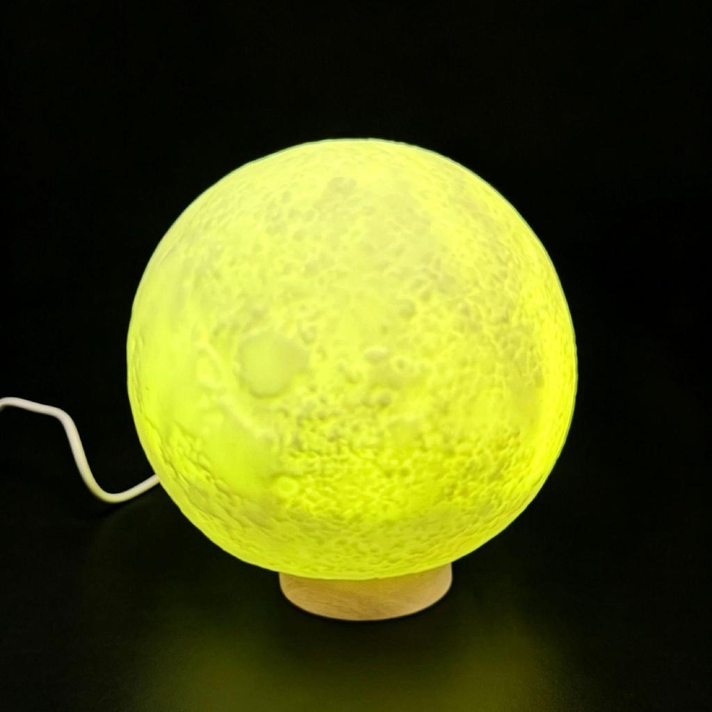 Voice-Controlled Luminous Moon Lamp - Decorative Bedside Night Light