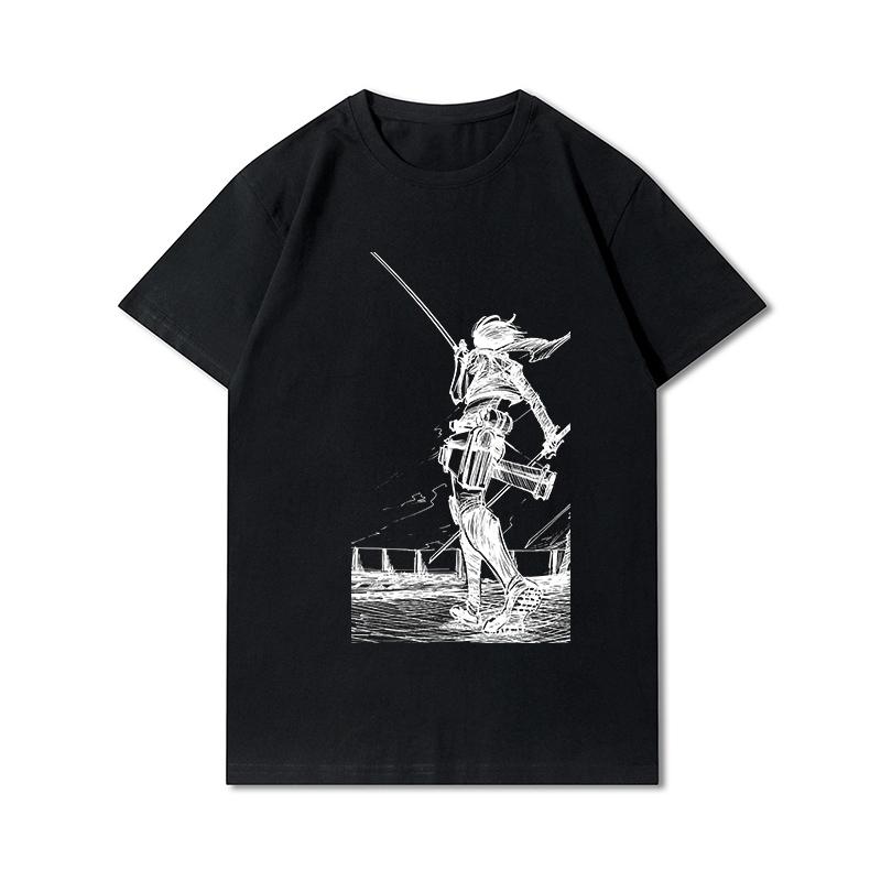Plus Size Anime Attack On Titan Women's T-shirt Levi·Ackerman Eye Punk Tops Summer Harajuku Loose Gothic Short Sleeves Tshirt