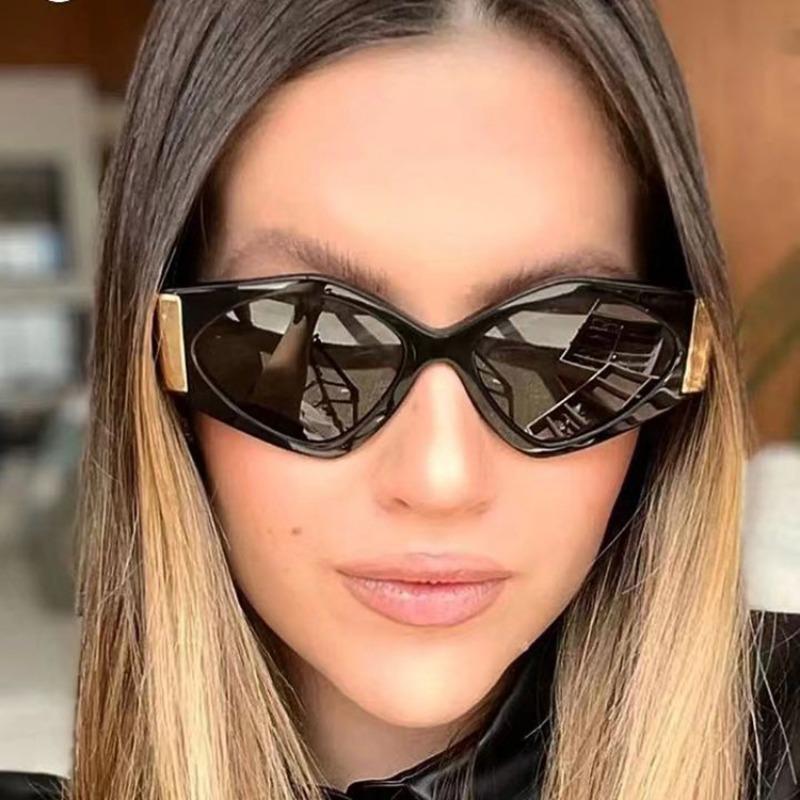 Retro Leopard Oversized Cat Eye Sunglasses Women Men Luxury Brand Designer Vintage Big Frame Oval Punk Sun Glasses UV400 S2205J