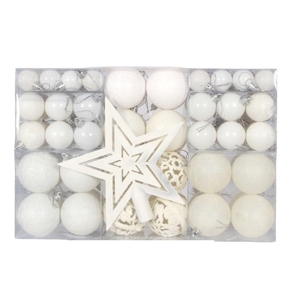 101Pcs Plastic Christmas Ball Set Multiple Color Christmas Ball Gift Box Home Decor