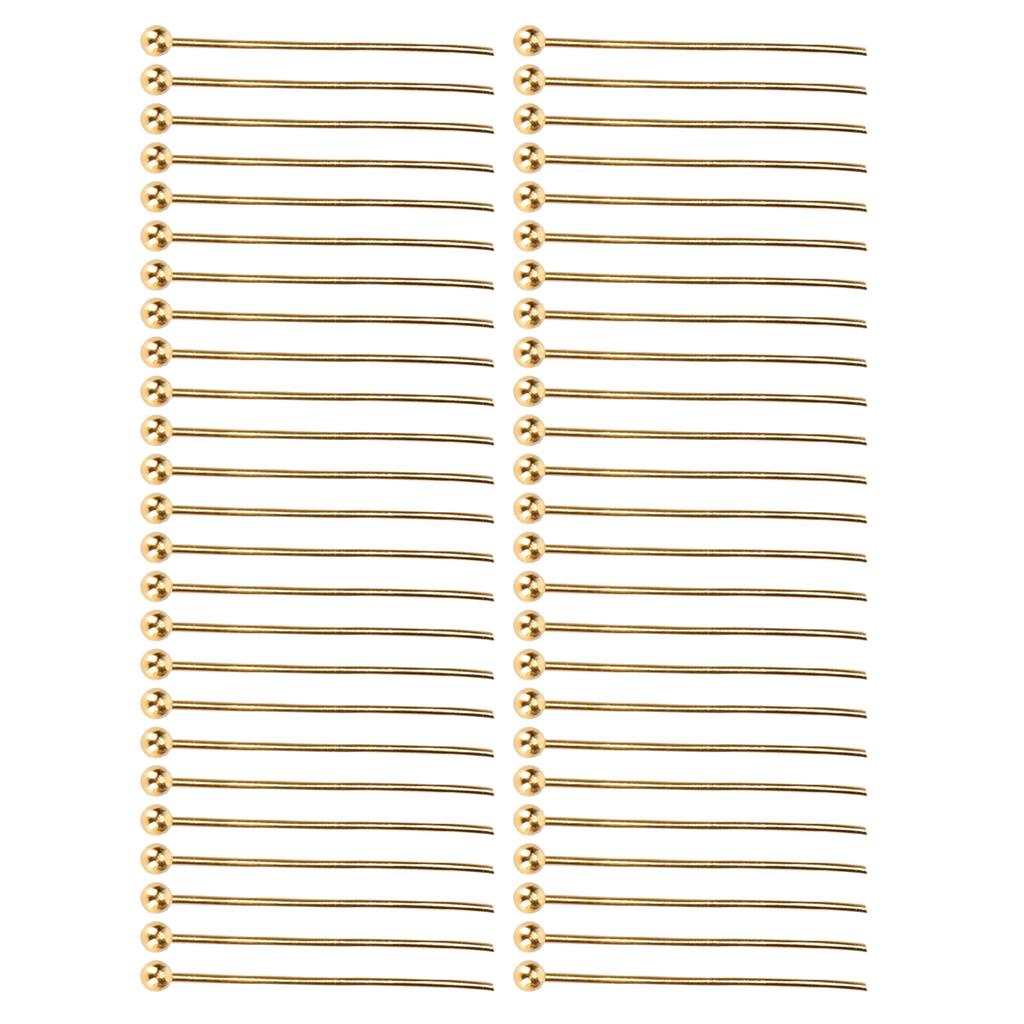 50 sztuk Ball Head Pins Biżuteria Wisiorek DIY Craft Koralik Dokonywanie Części Akcesoria Dostaw