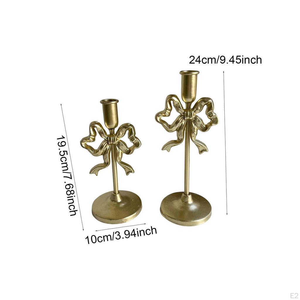 Candle Holder Set Dinner Table Ornament, Elegant, Stand Candlestick for Housewarming