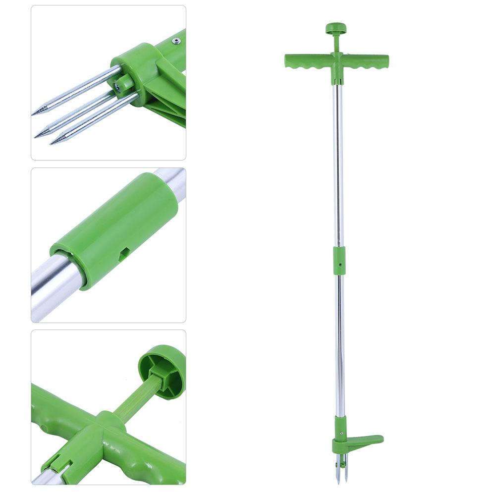 Portable Weed Puller Stand Up Weeder Long Handle Garden Lawn Root Killer Remover Tool