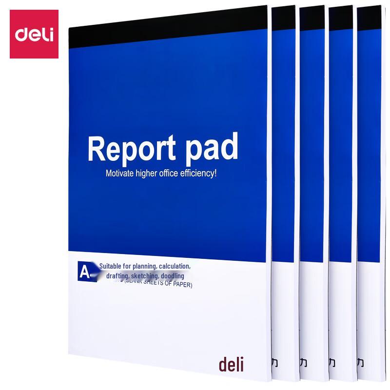 Deli 7711 A4 Blank Memo Pad