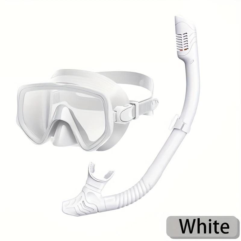 XIAOTREE Adult Snorkeling Mask and Snorkel Set, Tempered Glass, Full Dry Snorkel, Professional Panoramic Snorkeling Gear