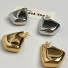 1 Pair Chunky Earrings for Women, Polished Geometric Dangle Earrings, Large Statement Jewelry Accessories