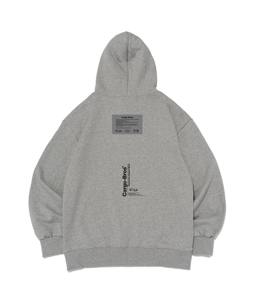 Lettering Point Oversized Hoodie (Gray)